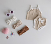 کراپ/تاپ شرتک دخترونه دلبر نوزادی تا حدود 2.5 سال 🥰🎀🩷