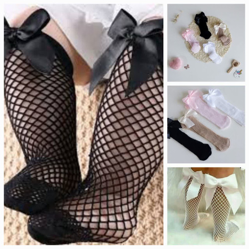 جوراب دخترونه زنبوری در رنگبندی صورتی ، نسکافه ای ، سفید و مشکی