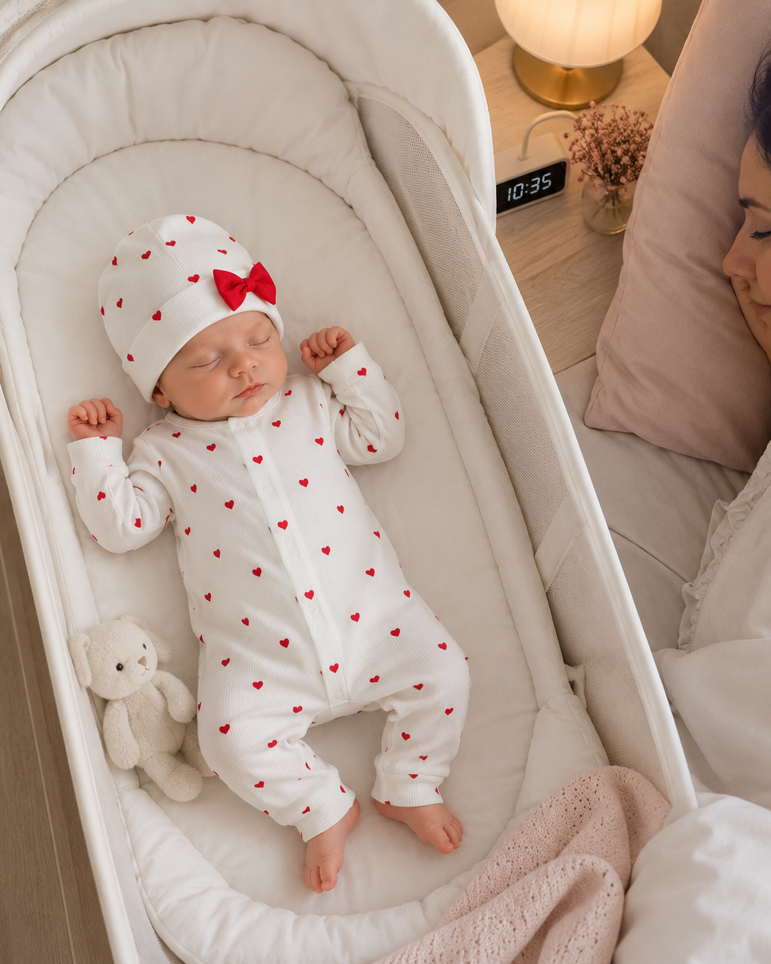 سرهمی و کلاه قلبی نوزادی تا یک سال ترک دخترونه