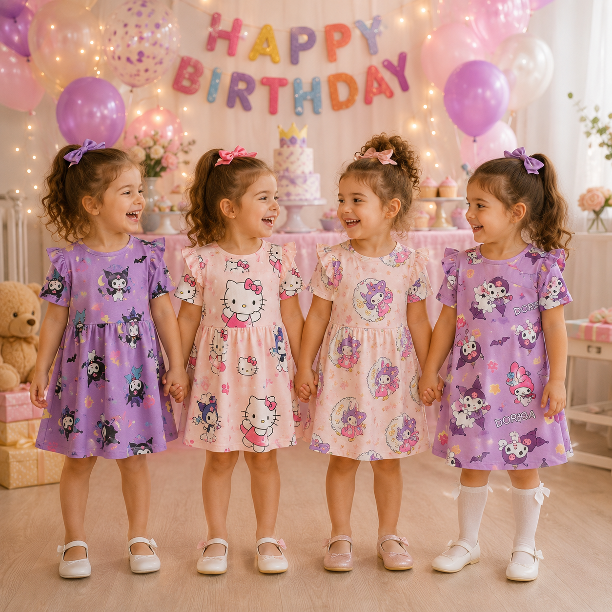 پیراهن / سارافون دخترونه با طرح کرومی در ۴ طرح جذاب 🩷💓😍