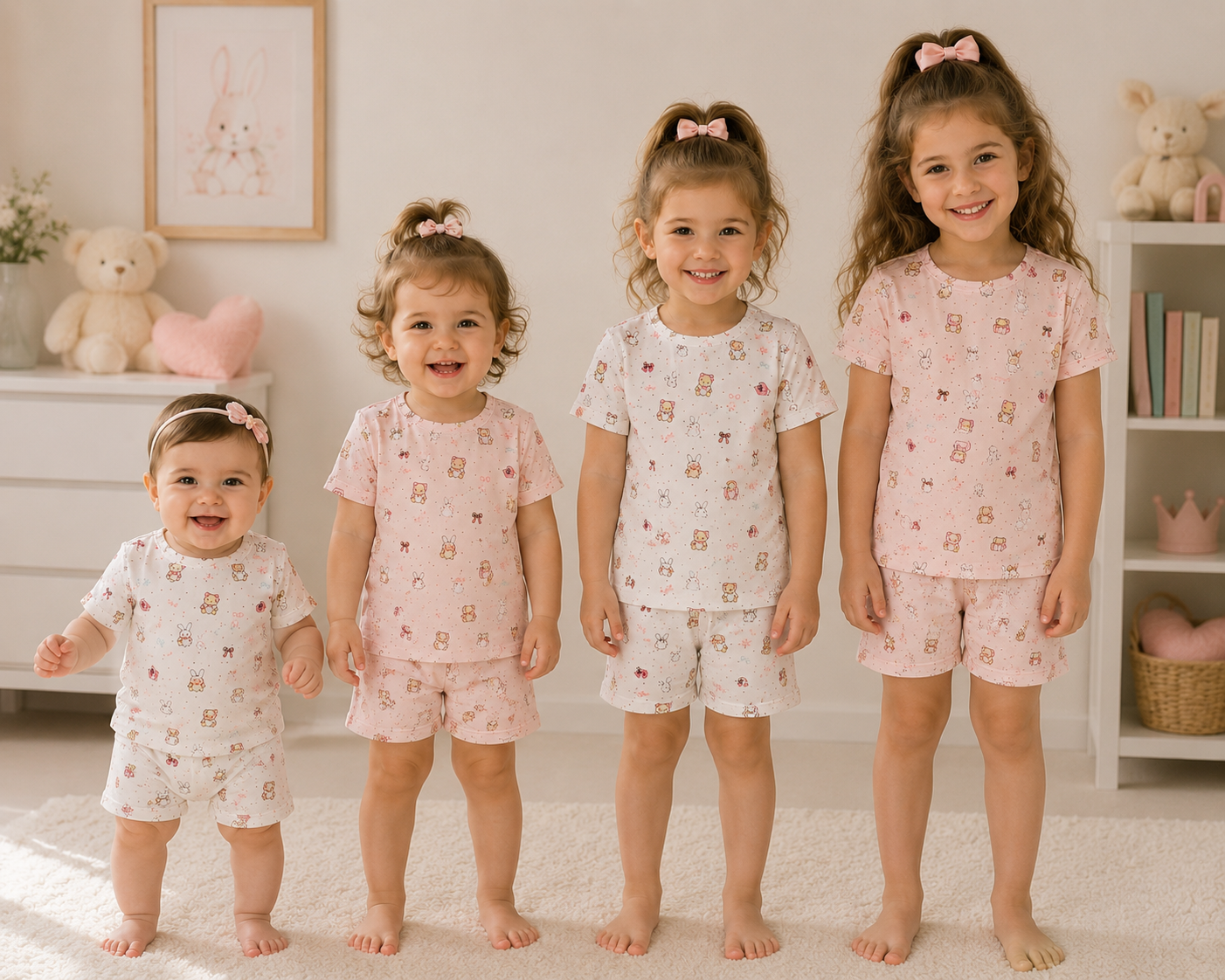 شرت پادار نخ پنبه با طرح خرسی 🧸🥰