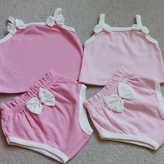 کراپ/تاپ شرتک دخترونه دلبر نوزادی تا حدود 2.5 سال 🥰🎀🩷