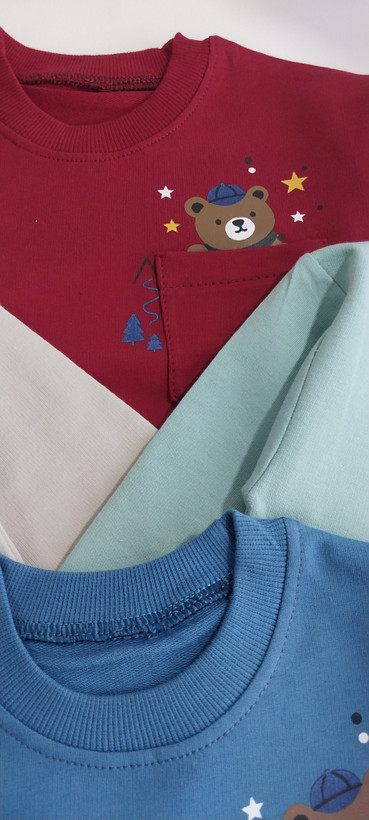 بلوز دورس بچه گانه با طرح اسپرت تدی ، در رنگبندی